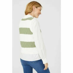 Mantaray Textured Block Stripe Turtle Neck Tabard For Female -Cheap Mantaray Store unnamed file 4303