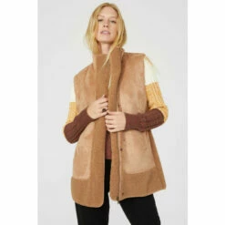 Mantaray Side Pocket Suedette Gilet With Borg Lining For Female