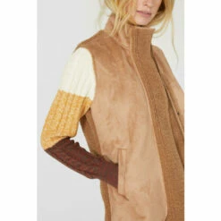 Mantaray Side Pocket Suedette Gilet With Borg Lining For Female -Cheap Mantaray Store unnamed file 4308