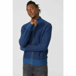 Mantaray Reverse Stitch Knitted Zip Thru For Male -Cheap Mantaray Store unnamed file 4319