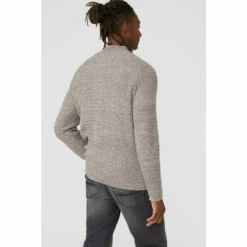 Mantaray Cross Stitch Button Neck Jumper For Male -Cheap Mantaray Store unnamed file 4323
