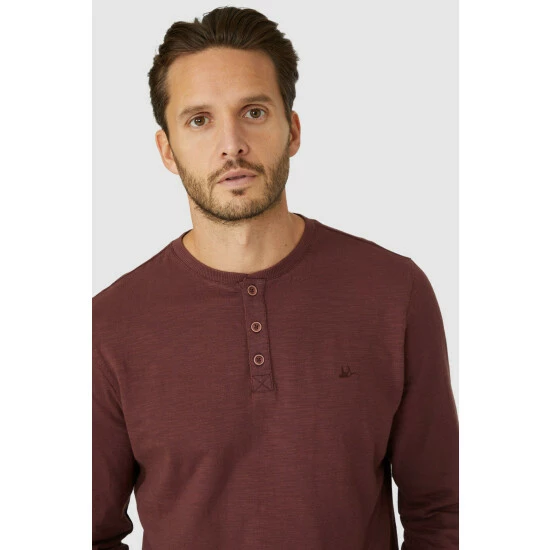 Mantaray Ls Slub Grandad Collar T-shirt For Male 3 Mantaray Ls Slub Grandad Collar T-shirt For Male - Image 3