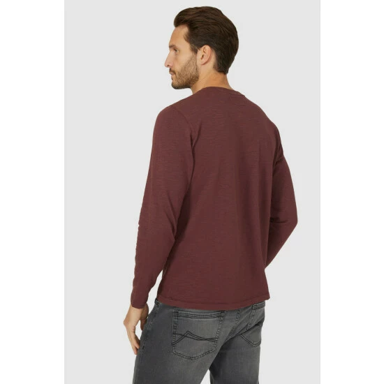 Mantaray Ls Slub Grandad Collar T-shirt For Male 4 Mantaray Ls Slub Grandad Collar T-shirt For Male - Image 4