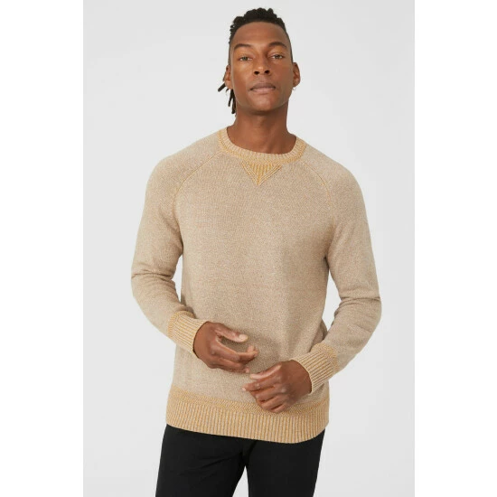 Mantaray Plaited Twist Crew Neck Jumper For Male 3 Mantaray Plaited Twist Crew Neck Jumper For Male - Image 3