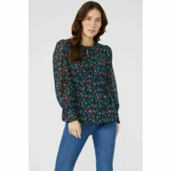 Mantaray Printed Blouse With Ties For Female -Cheap Mantaray Store unnamed file 4379