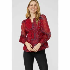 Mantaray Printed Blouse With Ties For Female -Cheap Mantaray Store unnamed file 4380