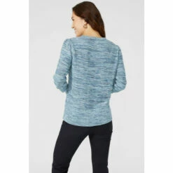 Mantaray Space Dye Puff Sleeve Jumper For Female -Cheap Mantaray Store unnamed file 4384