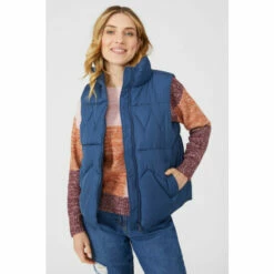 Mantaray Padded Funnel Neck Gilet For Female