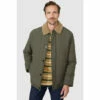Mantaray Borg Lined Quilted Jacket For Male