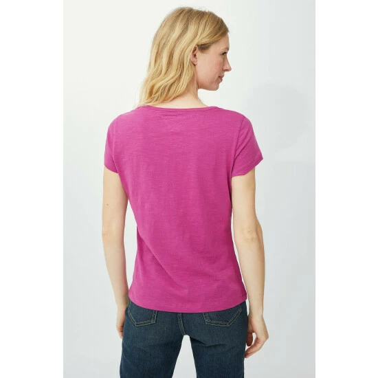 Mantaray Button Henley Pocket Slub T-shirt For Female 4 Mantaray Button Henley Pocket Slub T-shirt For Female - Image 4