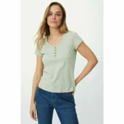 Mantaray Button Henley Pocket Slub T-shirt For Female 15 Mantaray Button Henley Pocket Slub T-shirt For Female -Cheap Mantaray Store unnamed file 4441