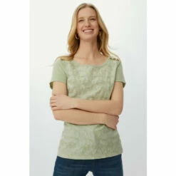 Mantaray Embroidered Scoop Neck T-shirt For Female -Cheap Mantaray Store unnamed file 4462