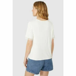 Mantaray Lace Sleeve Short Sleeve Top For Female -Cheap Mantaray Store unnamed file 4466