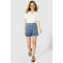 Mantaray Lace Sleeve Short Sleeve Top For Female -Cheap Mantaray Store unnamed file 4467