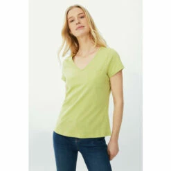 Mantaray Pocket V Neck Slub T-shirt For Female -Cheap Mantaray Store unnamed file 4477