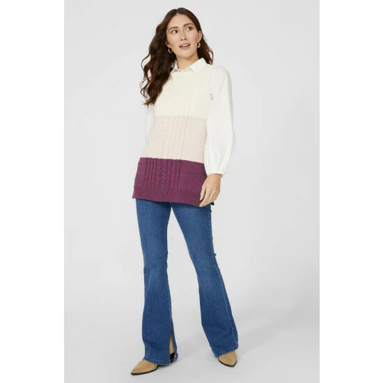 Mantaray Ombre Tweed Cotton Crew Tank For Female 2 Mantaray Ombre Tweed Cotton Crew Tank For Female - Image 2