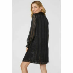 Mantaray Lace Trim Metallic Frill Neck Button Through Tunic For Female -Cheap Mantaray Store unnamed file 4518