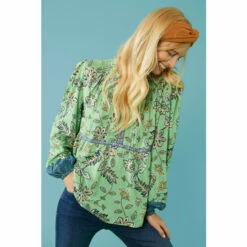 Mantaray Sketchy Leaf Mix & Match Print Top For Female