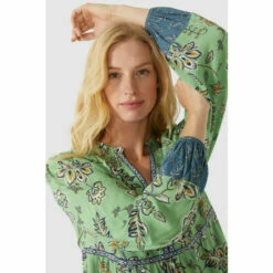 Mantaray Sketchy Leaf Mix & Match Print Top For Female -Cheap Mantaray Store unnamed file 4536