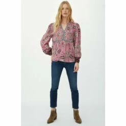 Mantaray Sketchy Leaf Mix & Match Print Top For Female -Cheap Mantaray Store unnamed file 4541