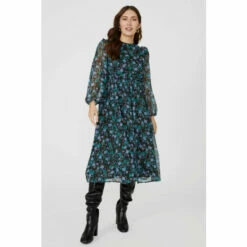 Mantaray Chiffon Floral Printed Midi Dress For Female
