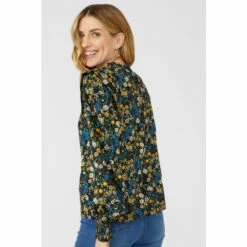 Mantaray Floral Print Shirred Sleeve Blouse For Female -Cheap Mantaray Store unnamed file 4558