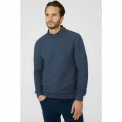 Mantaray Textured Crew Neck Jumper For Male