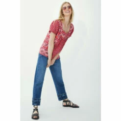 Mantaray Kaleidoscope Mix & Match Notch Neck Top For Female -Cheap Mantaray Store unnamed file 4585