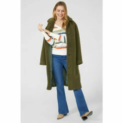 Mantaray Textured Soft Stripe V Neck Jumper For Female -Cheap Mantaray Store unnamed file 4591