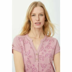 Mantaray Shortsleeve Tonal Bird Print Tunic For Female -Cheap Mantaray Store unnamed file 4609