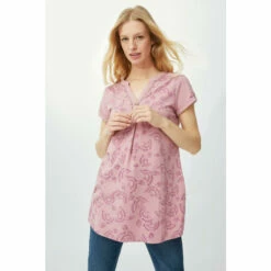Mantaray Shortsleeve Tonal Bird Print Tunic For Female -Cheap Mantaray Store unnamed file 4612