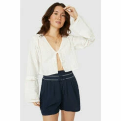 Mantaray Embroidered Waist Crepe Short For Female -Cheap Mantaray Store unnamed file 4632