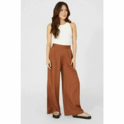 Mantaray Linen Mix Wide Leg Trouser For Female -Cheap Mantaray Store unnamed file 4638