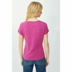 Mantaray Pocket Open Notch Neck Slub T-shirt For Female -Cheap Mantaray Store unnamed file 4678