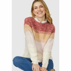 Mantaray Ombre Stripe Scoop Neck Jumper For Female -Cheap Mantaray Store unnamed file 4689