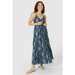 Mantaray Strappy Batik Print Crepe Midi Dress For Female -Cheap Mantaray Store unnamed file 4695