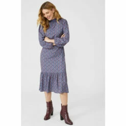 Mantaray Geo Floral Printed Crepe Midi Dress For Female -Cheap Mantaray Store unnamed file 474