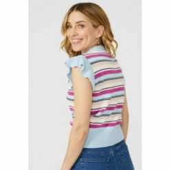 Mantaray Frill Sleeve Stitch Detail Tank For Female -Cheap Mantaray Store unnamed file 4749