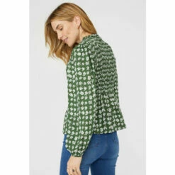 Mantaray Graphic Floral Print Shirred Bodice Top For Female -Cheap Mantaray Store unnamed file 4775