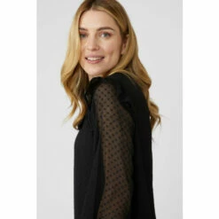 Mantaray Dobby Printed Midi Dress With Frill Detail For Female -Cheap Mantaray Store unnamed file 4786