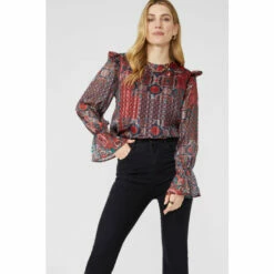 Mantaray Frill Shoulder Tile Print Top For Female 11 Mantaray Frill Shoulder Tile Print Top For Female -Cheap Mantaray Store unnamed file 4802