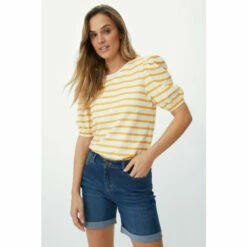 Mantaray Half Sleeve Textured Stripe Scoop Neck Top For Female -Cheap Mantaray Store unnamed file 4815