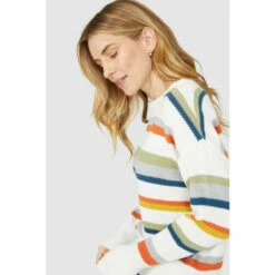 Mantaray Textured Soft Stripe Crew Neck Jumper For Female -Cheap Mantaray Store unnamed file 4831