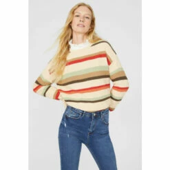 Mantaray Textured Soft Stripe Crew Neck Jumper For Female -Cheap Mantaray Store unnamed file 4835