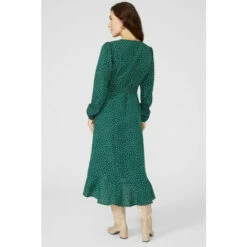 Mantaray Spot Print V Neck Button Through Dress For Female -Cheap Mantaray Store unnamed file 4845