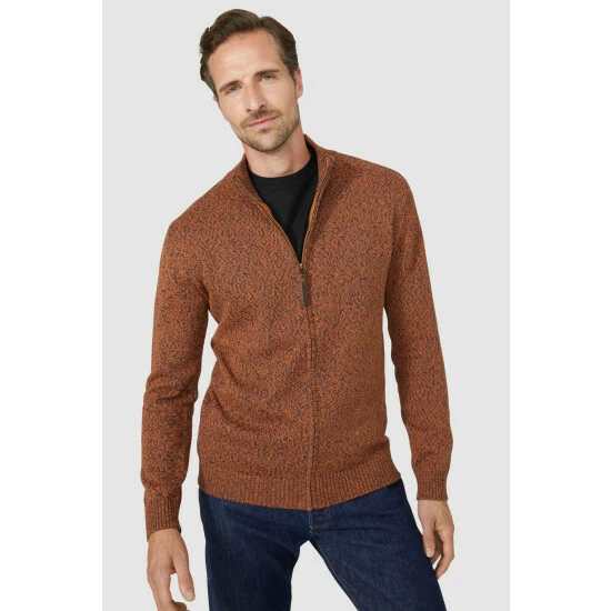 Mantaray Space Dye Zip Through Jumper For Male 2 Mantaray Space Dye Zip Through Jumper For Male - Image 2