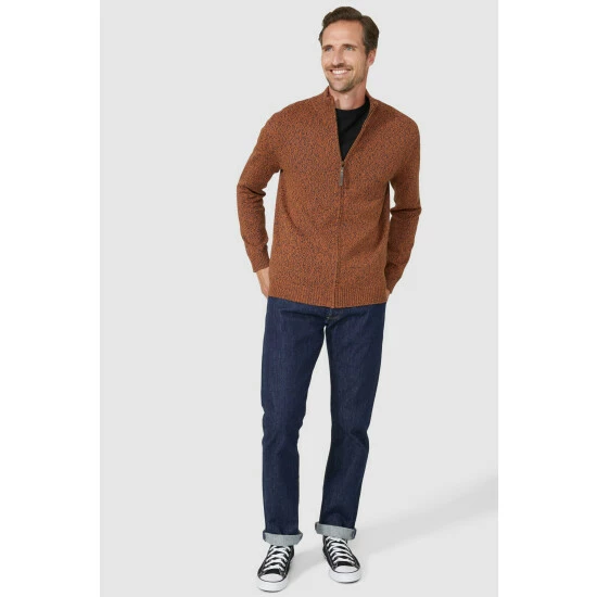 Mantaray Space Dye Zip Through Jumper For Male 3 Mantaray Space Dye Zip Through Jumper For Male - Image 3