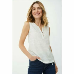 Mantaray Embroidered Scoop Neck Vest For Female -Cheap Mantaray Store unnamed file 4899