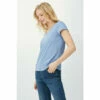 Mantaray Pocket V Neck Slub T-shirt For Female