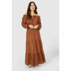 Mantaray Tiered Linen Mix Maxi Skirt For Female -Cheap Mantaray Store unnamed file 4926